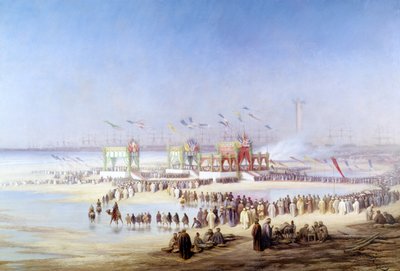 The Inauguration of the Suez Canal by the Empress Eugenie, 17th November 1869 by Edouard Riou